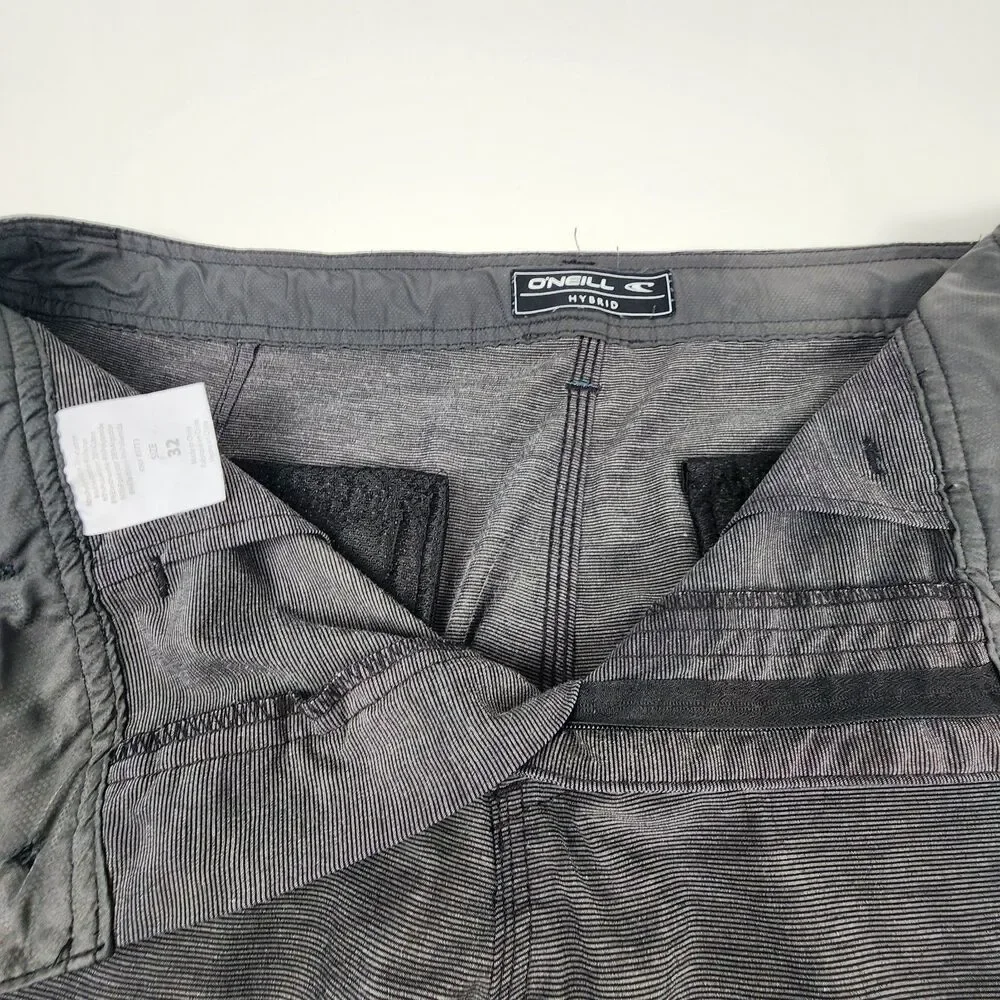 O'Neill Hybrid Gray Heather Walk Shorts Mens Size 32 10